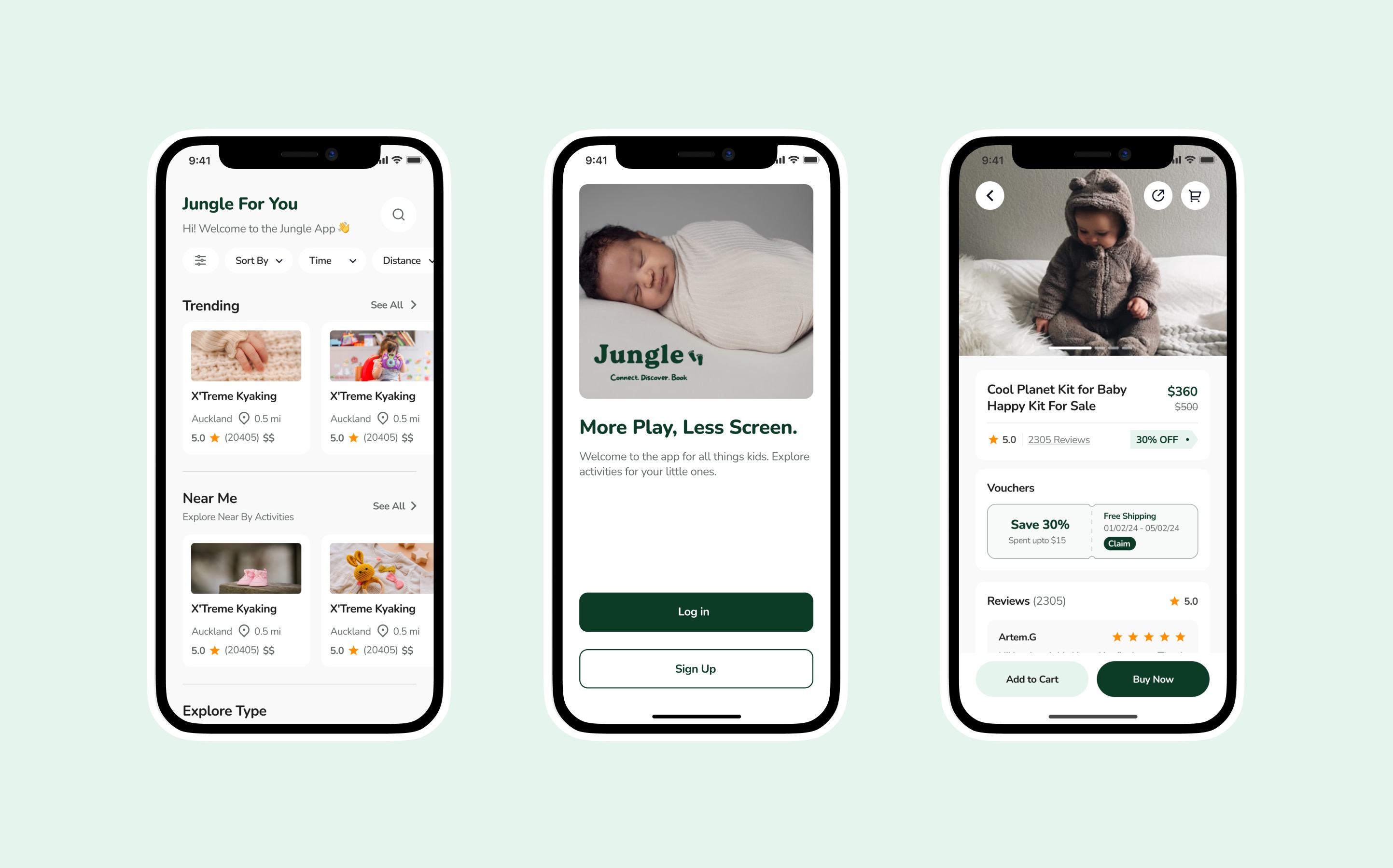 Jungle process mockups